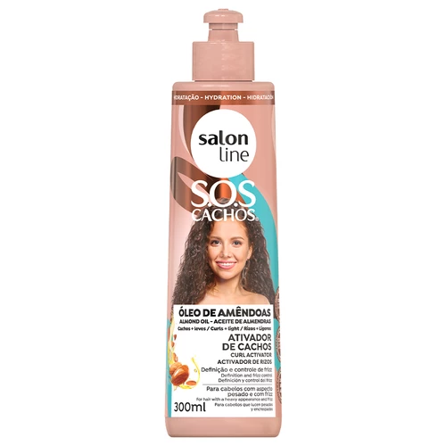 Salon Line Sos Cachos Óleo De Amêndoas Ativador De Cachos Leves
