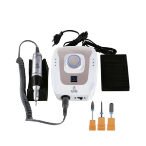 SET MANICURE DIGITAL 35000RPM - MS PRO - 3 BLACK CERAMIC BITS