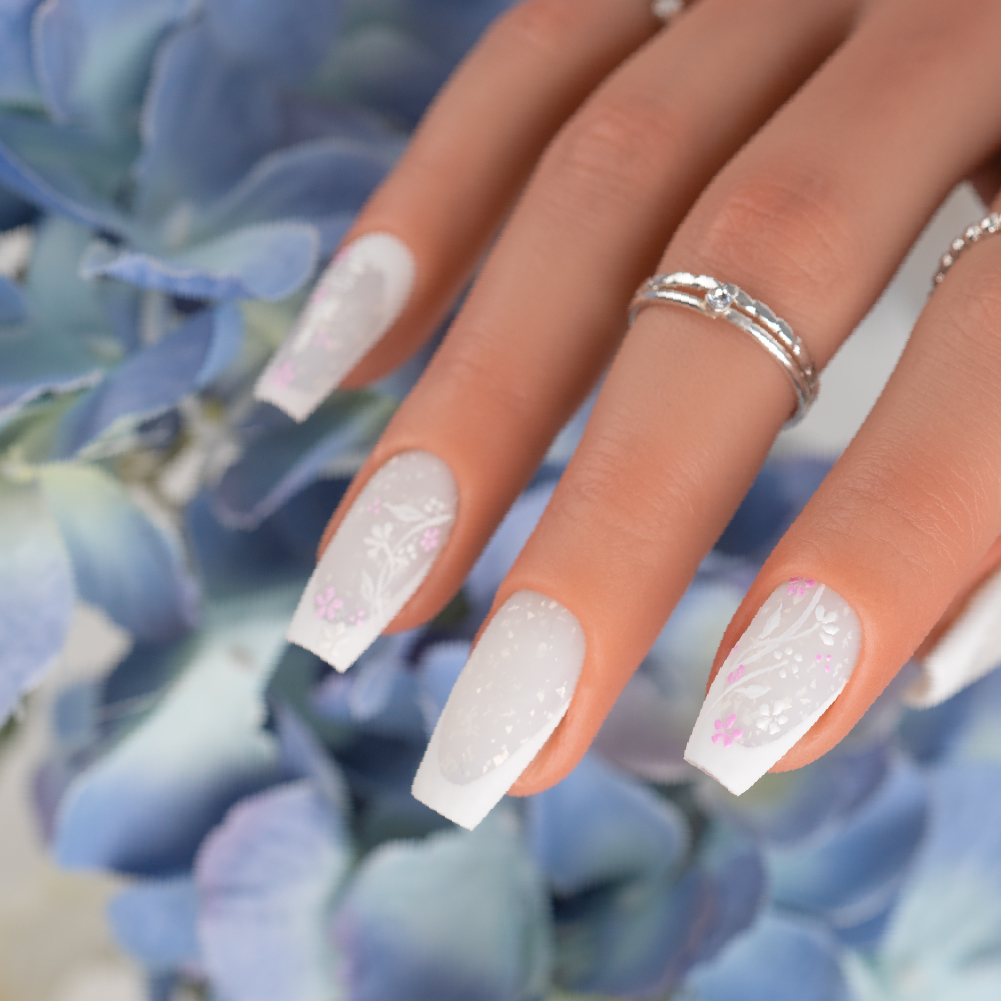 Potal Flake INOCOS Branco Leitoso com Flocos Prata