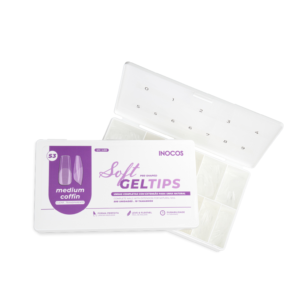 Soft Gel Tips INOCOS Medium Coffin S3