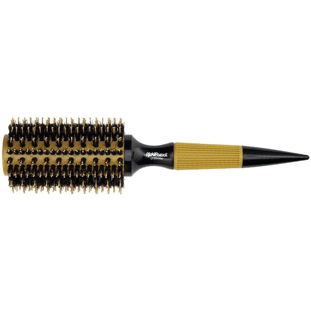 RickiParodi escova térmica cerdas javali e nylon golden cerâmica 35mm
