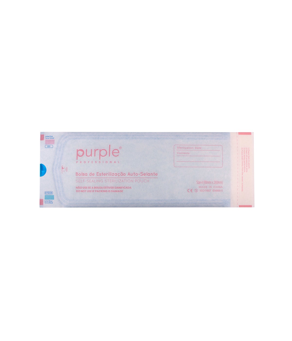 BOLSA ESTERILIZAÇÃO AUTO-SELANTE 90x260mm