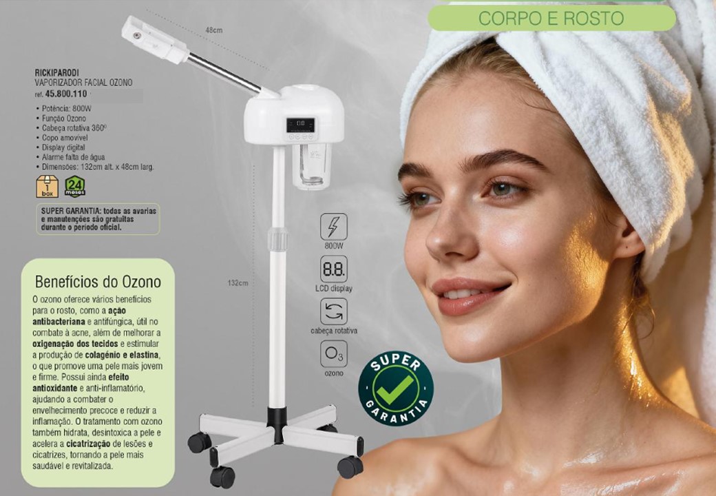 Vaporizador Facial RickiParodi de Pé com Ozono