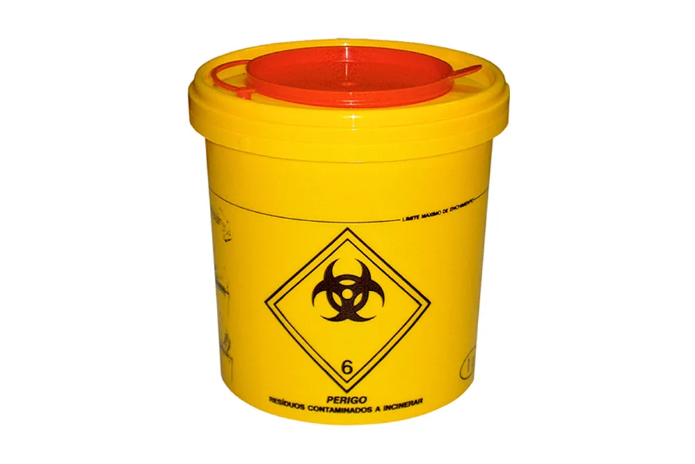 Contentor para Lâminas e Agulhas Usadas 1 Litro