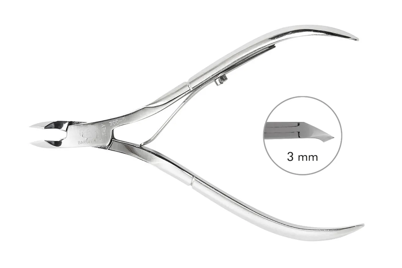Alicate Cutículas Baruffaldi Aço 10 cm - 3 mm