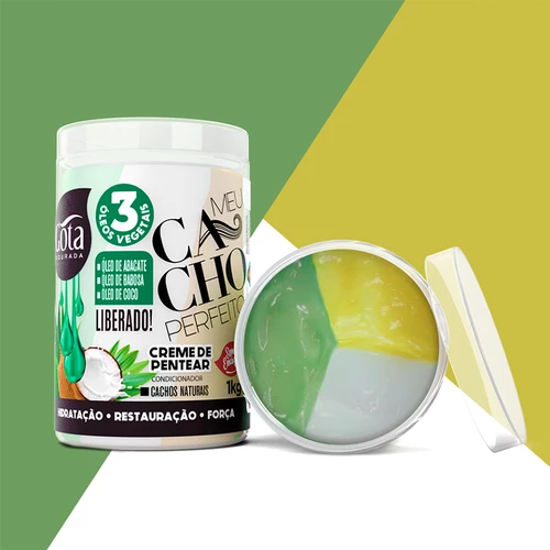 Gota Dourada Meu Cacho Perfeito Creme De Pentear 3 Óleos Vegetais