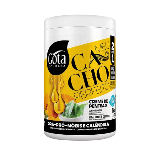 Gota Dourada Meu Cacho Perfeito Creme Pentear Ora-Pro-Nobis & Calêndula