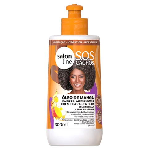 Salon Line Sos Cachos Óleo De Manga Creme De Pentear