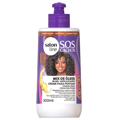 Salon Line Sos Cachos Mix De Óleos Creme De Pentear