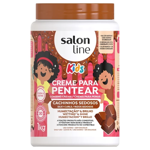 Salon Line Creme Pentear Kids Cachinhos Nutridos Chocolate