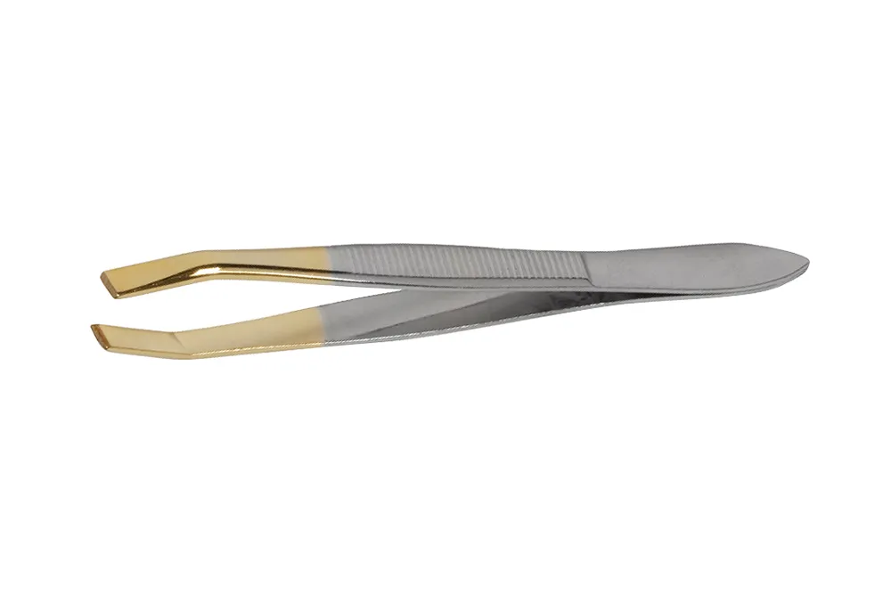 Pinça Reta Baruffaldi Dourada 8 cm