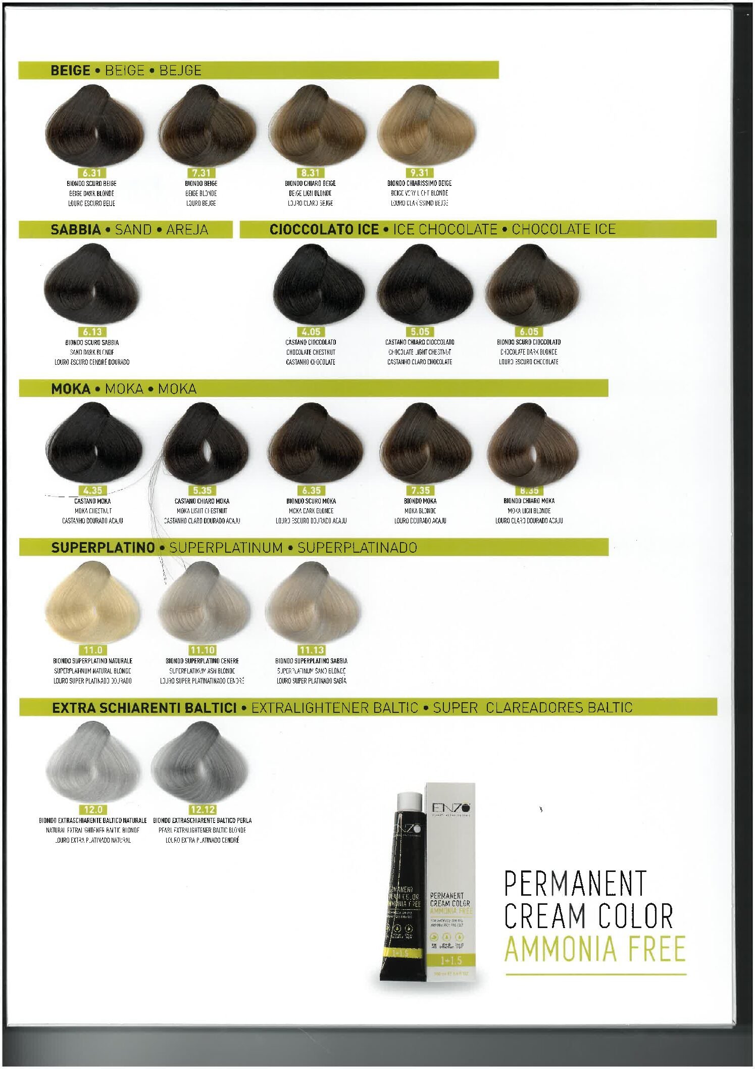COLORAÇÃO S/ AMONIACO ENZO - Nº7.35 100ML