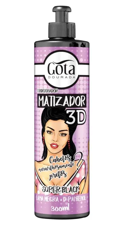Gota Dourada Matizador 3D Super Black 300ml