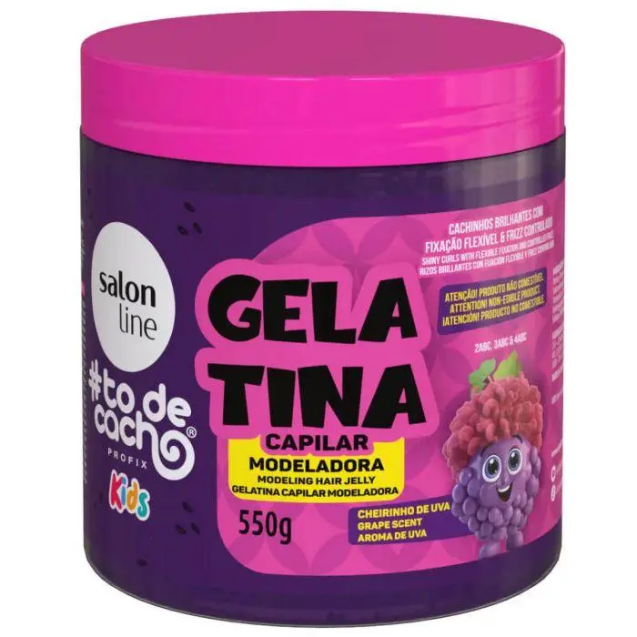 Salon Line #todecacho Gelatina Modeladora Kids Uva 550g