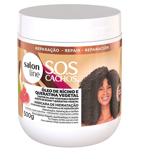 Salon Line Ricino e Queratina Máscara 500ml