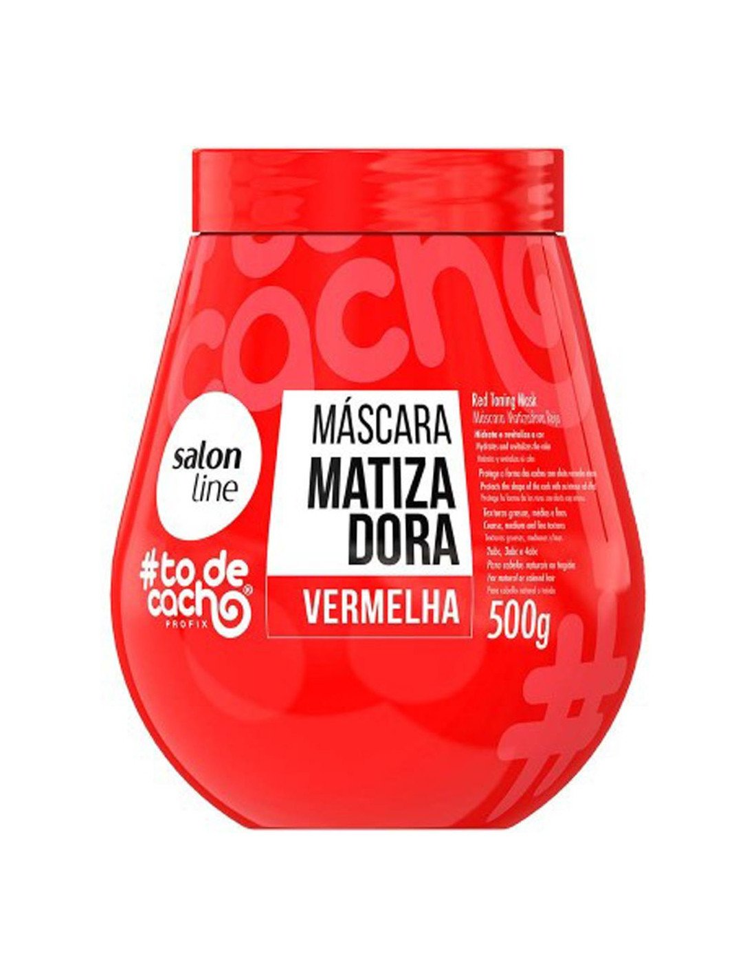 #TODECACHO MASCARA MATIZADORA VERMELHA 500G