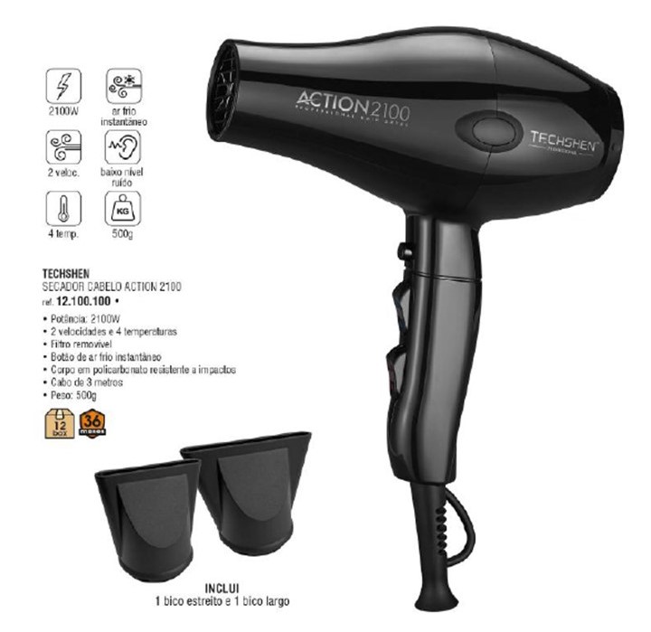 Secador de Mão Techshen Action 2100