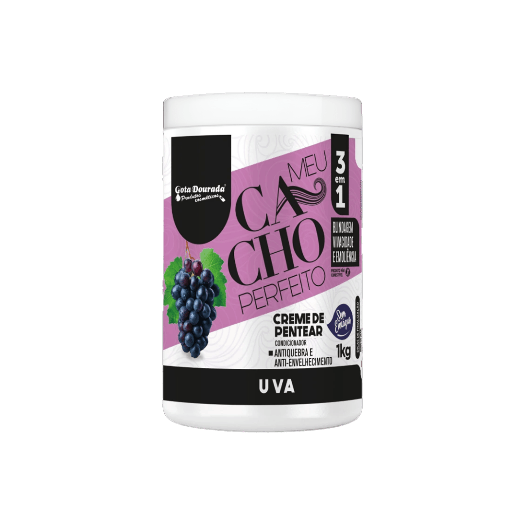 Gota Dourada Meu Cacho Perfeito Creme De Pentear Uva 1Kg