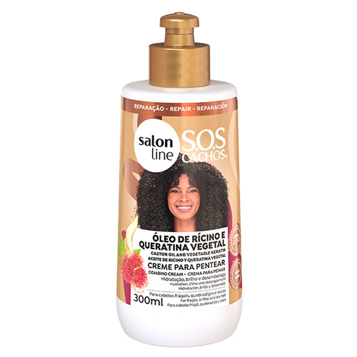 Salon Line Ricino e Queratina Creme de Pentear 300ml